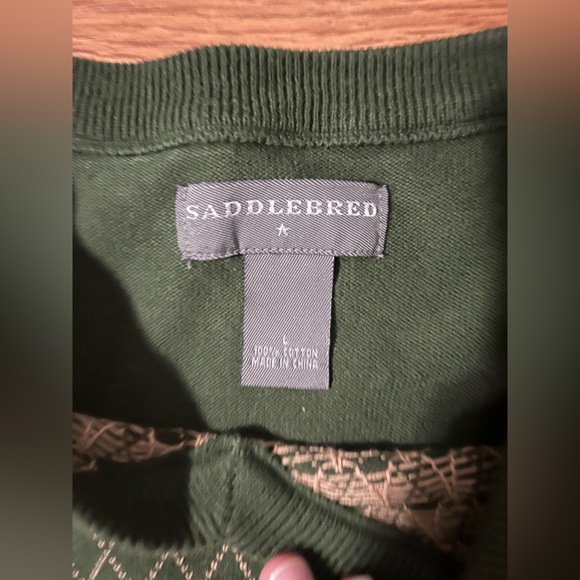 Saddlebred Green Beige Vest - Picture 4 of 10